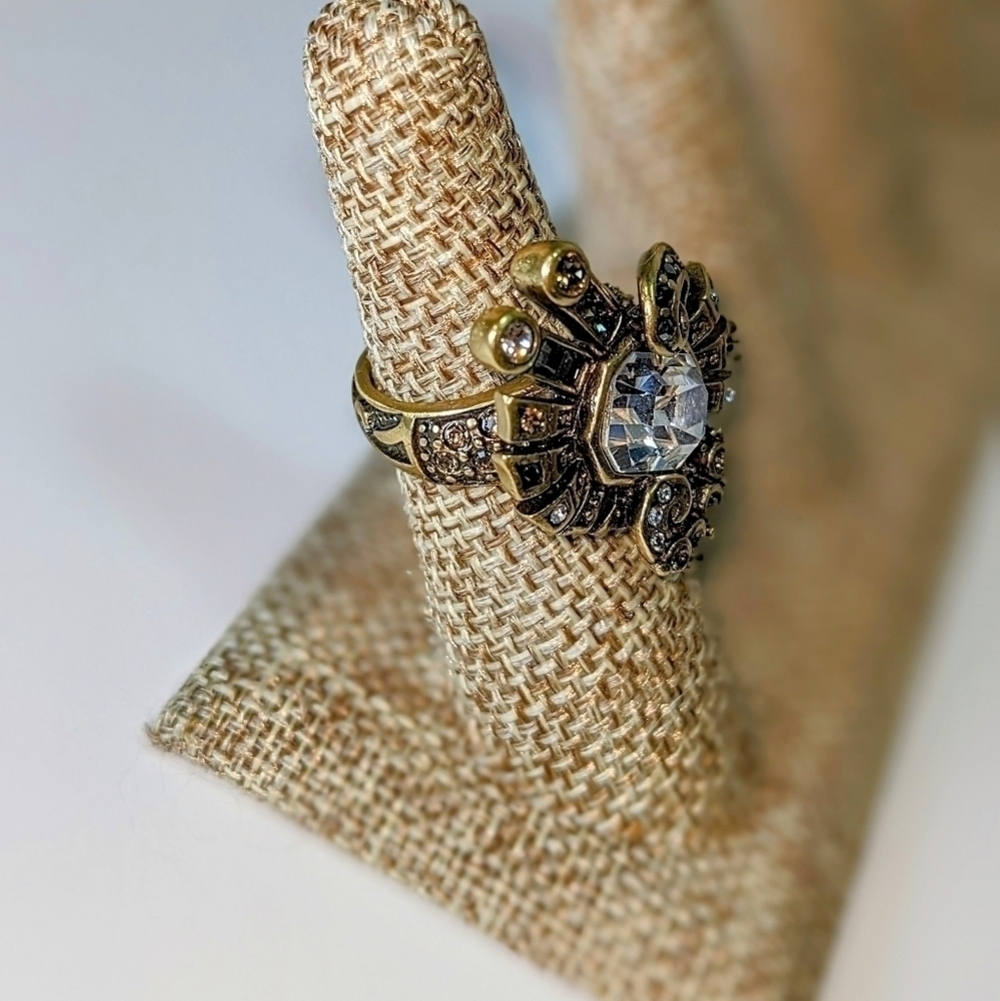 Heidi Daus French Kiss Antique Gold Ring - Picture 7 of 15